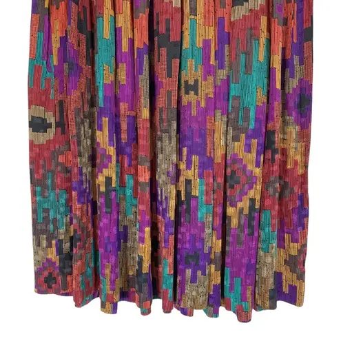 Anne Klein Vintage  II Silk Pleated Midi Skirt Size Medium