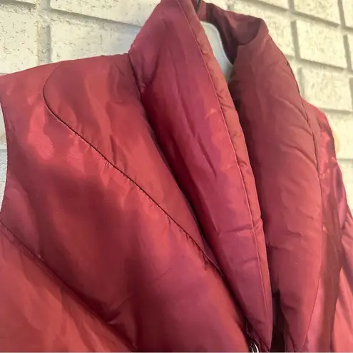 Obermeyer Vintage Red Maroon Puffer Goose Down Vest Size Large