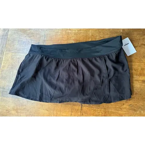 Nike Women's Swim Skirt Skort Black NESS9253-001 NEW Size 3X Zip Pocket