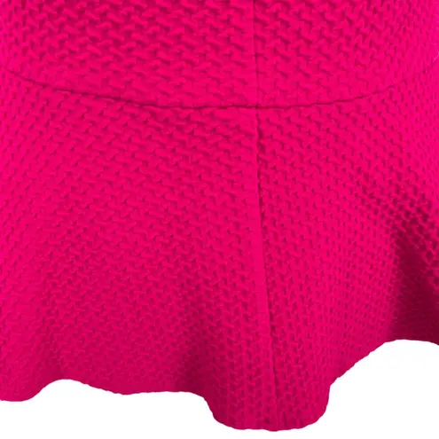 Ganni Peplum Textured Sleeveless Blouse Pink Size XL