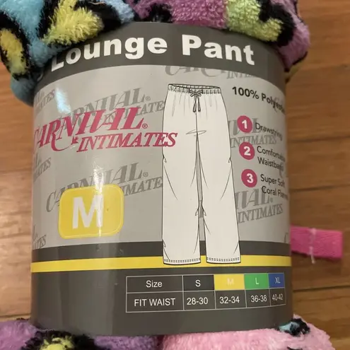Carnival Pink Hearts Lounge Pants Pajama Bottoms Womens Size Medium NEW