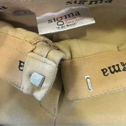 Sigma Equestrian Riding Pants Womens Size 24 Tan Jodhpurs Lightweight Horseback