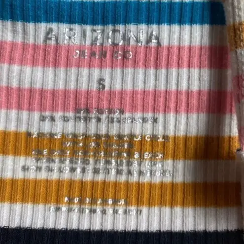Arizona Jeans Arizona Jean Company Multicolor Striped Knot Front Cropped Tank - Size S