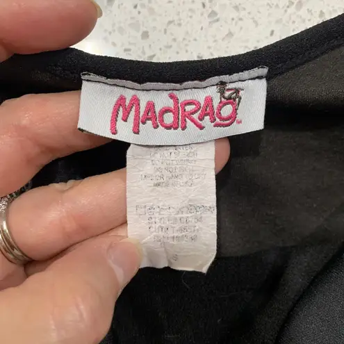 MadRag Size S Jumpsuit Y2K Black Tuxedo Stripes Track Fashion Snap Legs Women’s