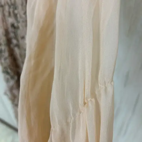 Zimmermann Maples Floral Silk Tiered Gown with 3D Appliqué Petals & Ruffles