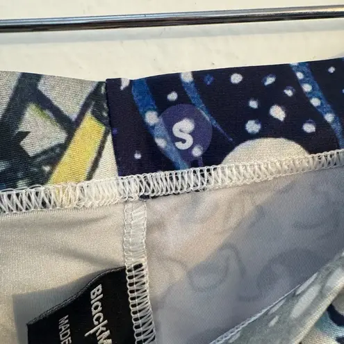 Blackmilk GREAT WAVE OF KANAGAWA BY HOKUSAI PRINTED LEGGINGS SZ SMALL MED RISE
