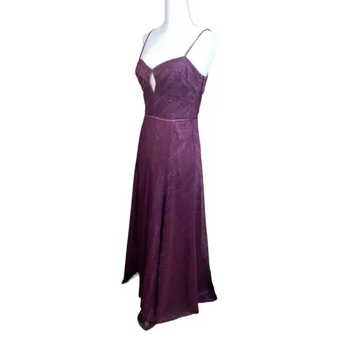Jill Stuart Jill Eliza Lace Slip Gown Cutout Front in Purple 2 long maxi dress