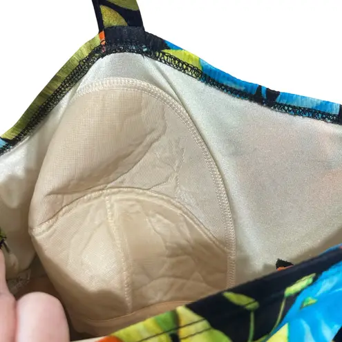 VTG It Figures Womens Floral Swimdress 22W Tropical One Piece Black Skirt Resort