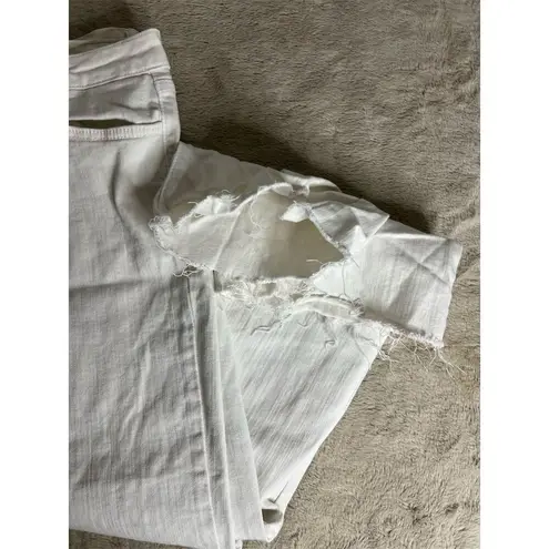 Just USA Women's White Straight Jeans Size 30 Medium Wash