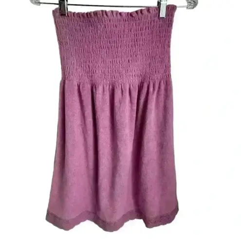 Aeropostale  Women's Smocked Strapless Short Dress Purple Size S