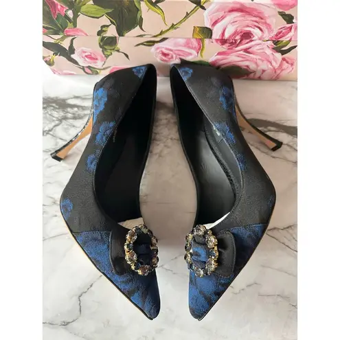 Dolce & Gabbana NEW Elegant Blue CRYSTAL Embellished Womens Pumps 36.5