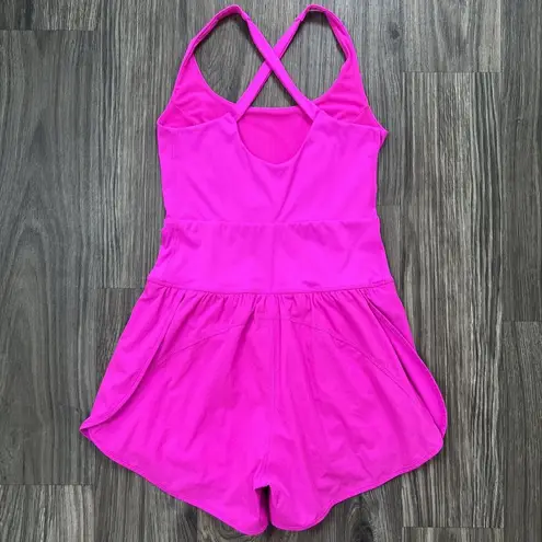 Serena Runsie Athletic Romper Pink Size Small 1 Piece Lined Performance Shorts