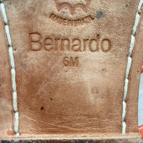 Bernardo Leather Gladiator Sandal Coral color with Silver Hook Detail