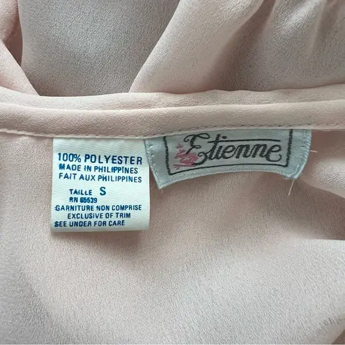 Vintage Etienne NWT Pink Floral Embellished Top S