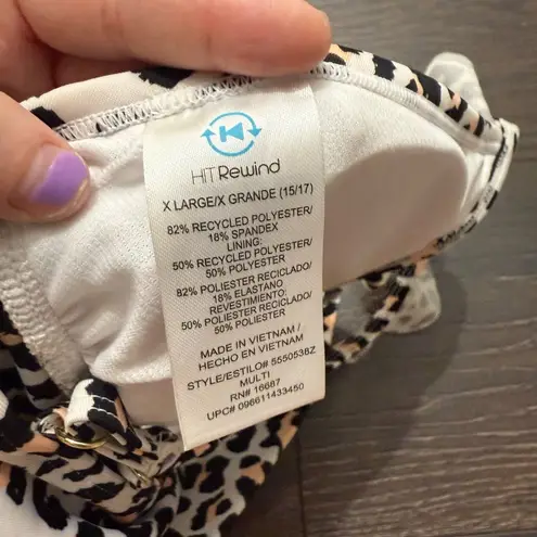 HitRewind Women’s XL Leopard Bikini Swim Top Beach Pool Ocean