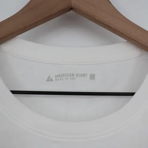 American Giant Classic Crew Neck T Shirt White Basic Made in USA Size M Size M