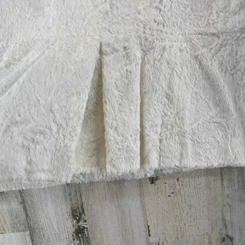 Etcetera Blazer Jacket Womens 10 White Viscose Pile Shag Lined