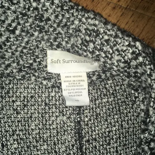 Soft Surroundings XS wool blend tie front