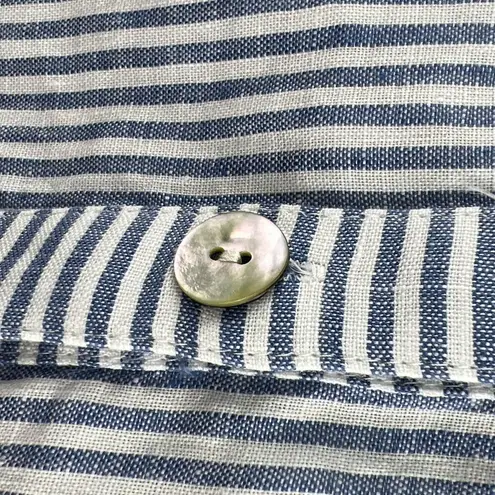 J Jill Love Linen Size LP Petite Sleeveless Top Button