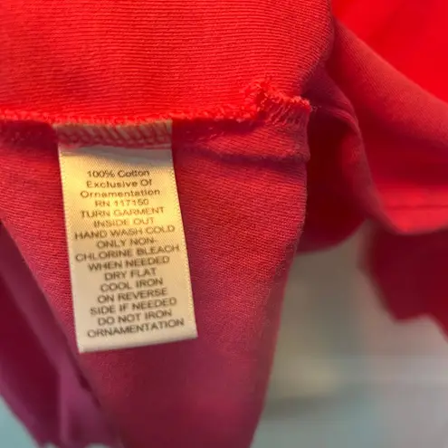 Quacker Factory Pink Embellished Witch Halloween 3/4 Sleeve Top Rhinestone 2X