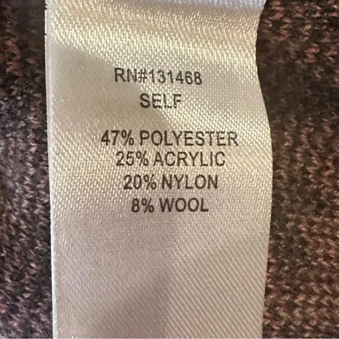 FATE by LFD Leopard Animal Print Hoodie Sweater Women's Medium Mauve Wool Blend Pink - Image 7