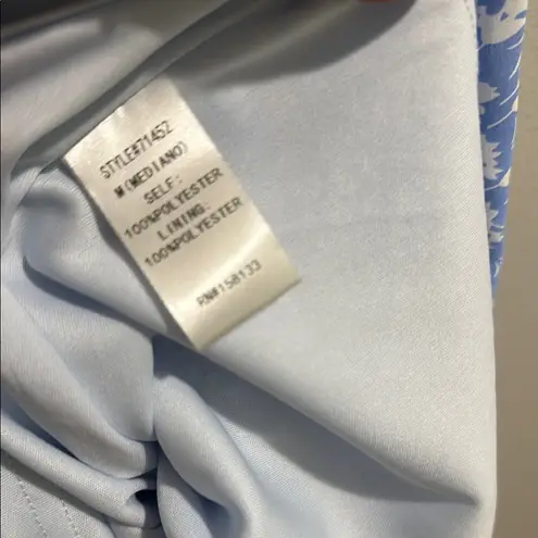 Staccato Smocked Blue Floral Bodice Midi Dress