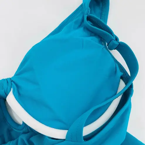 Robin Piccone Ava Swimsuit Size 8 NEW One Piece Blue Knot Plunge Turquoise NWOT