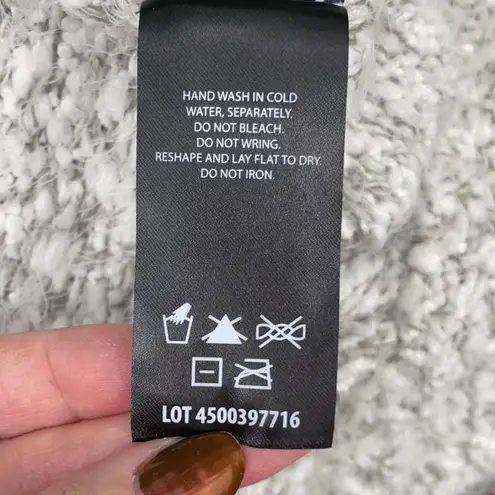 Buffalo David Bitton Casual White Eyelash Fuzzy Knit Sweater