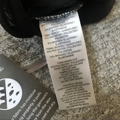 X By Gottex Mesh Contrast Green Sports Bra XS