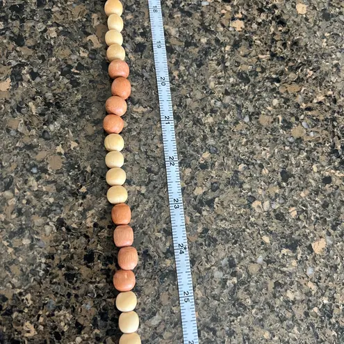 Clearance 50% off Vintage Wooden Geometric Beaded Boho Belt, Size Small Brown