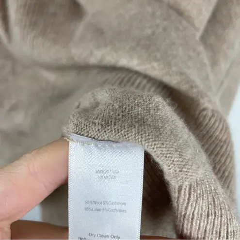 ATM Anthony Thomas Melillo Mock Neck Wool Cashmere Sweater Sz Small Tan