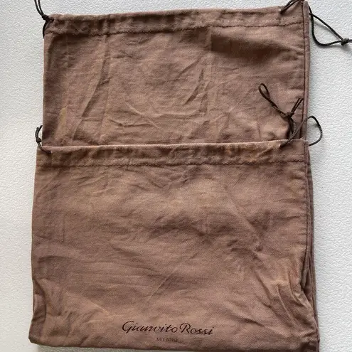 Gianvito Rossi Suede Cork Open Toe Lace Up Platform Shoes Orange/Beige Womens 37