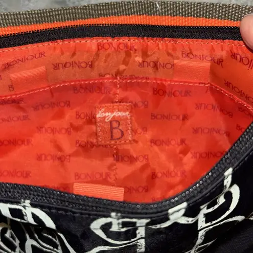 Bonjour BRAND BLACK WITH WHITE B’s DESIGN NYLON MATERIAL RED AND GREEN&RED STRAP