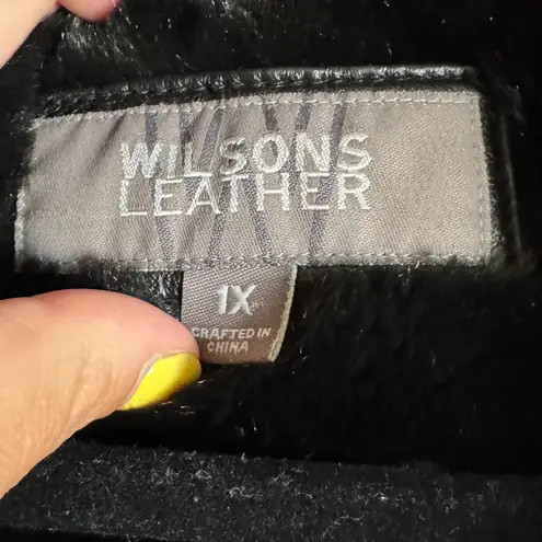 wilson's leather Wilson Leather fur lined hooded leather coat size 1X