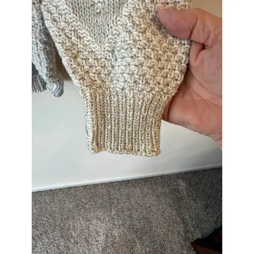 Private Club Vintage Long Sleeve Oversized Pullover Sweater Geometric Cream 2x Gray