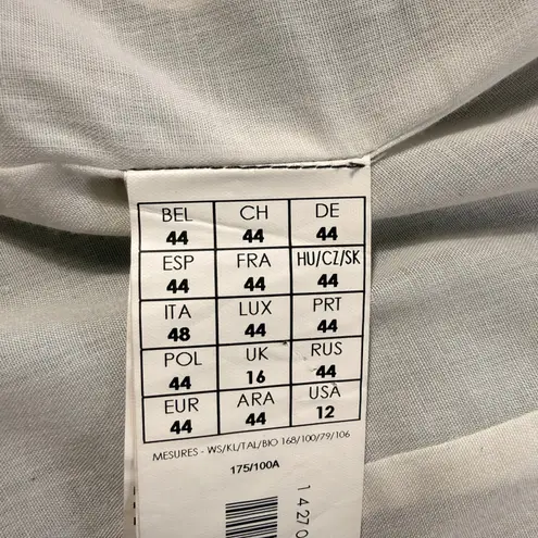 Promod Women's Linen Blazer 12 Gray Business Career Jacket Office Professional