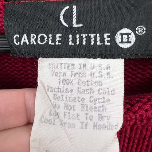 Carole Little Vintage Crewneck Sweater Red Southwestern Striped Size 2X