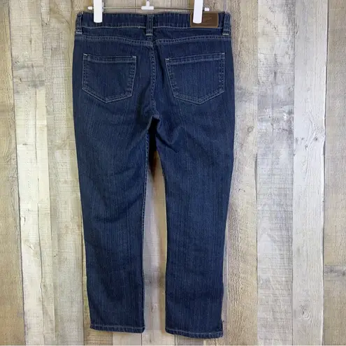 Penguin by Munsingwear (no size tag)Dark Blue Denim Capri’s with Leg Zip…