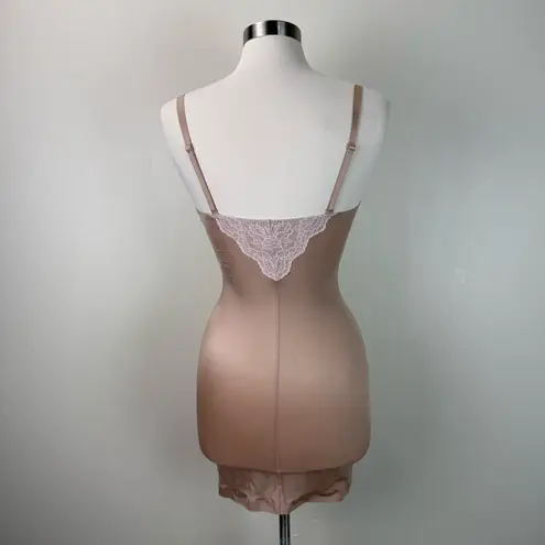 Victoria's Secret Secret by  So Curvaceous Pink Lace Trim Shaping Slip Medium