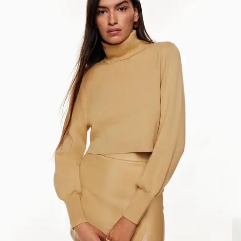 Wilfred Aritzia Rebecca Wool Turtleneck Cropped Sweater
