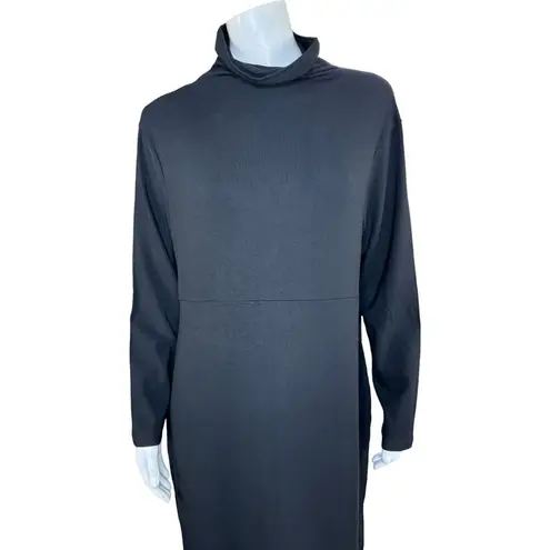 Women with Control Finespun Jersey Tummy Control Midi Dress Black Petite Small