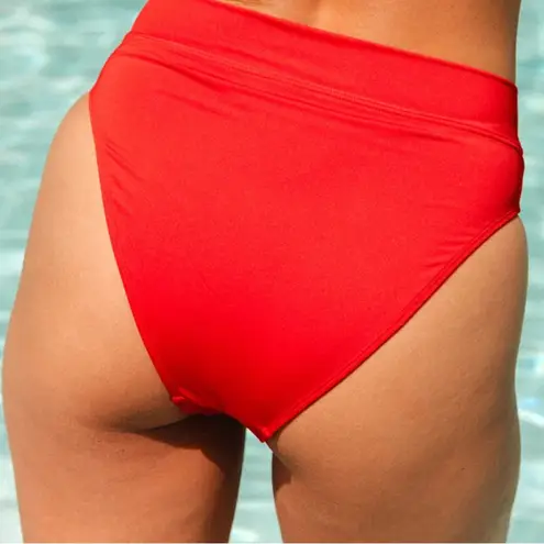 ALBION FIT Albion Red Terry Almost Cheeky Swim Bottom. Size XSmall. New Without Tags.