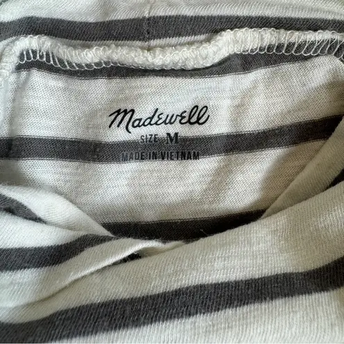 Madewell  Black Stripe Wide Long Sleeve Turtleneck Womens Size M T Shirt