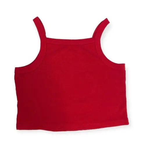 Betty Boop Women’s Ribbed Graphic Print Cropped Tank Top