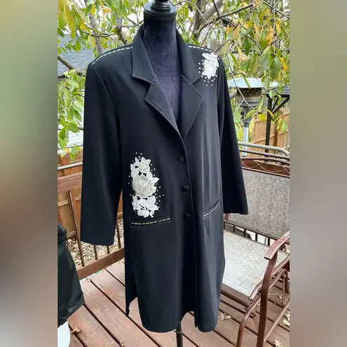 ELEGANT🌹DRESSY🌹LONG JACKET🌹 Black Size XL