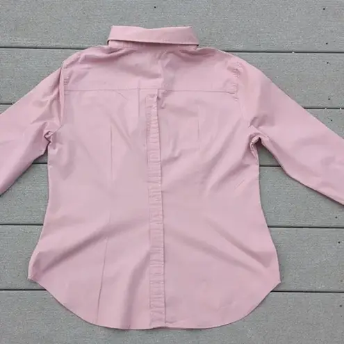 NY & CO Stretch Light Pink Button Down Shirt Women's Pink Button Down Shirt Size L