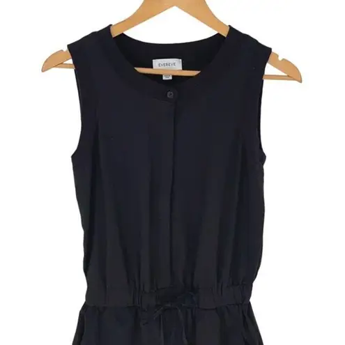 Evereve Black Romper with Pockets and Tie Waist Size Small