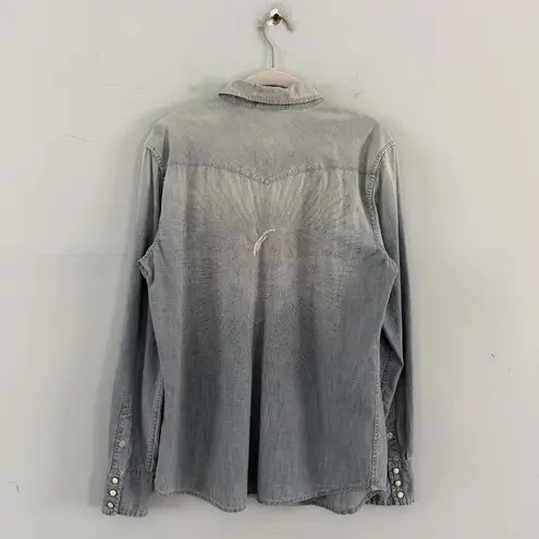 Denim & Supply Vintage Ralph Lauren Chambray Eagle Embroidered Long Sleeve