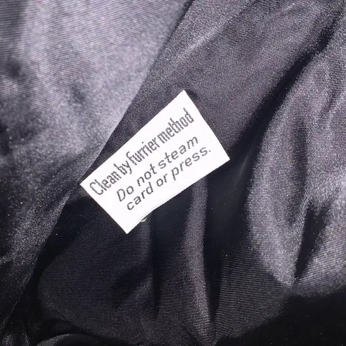 Saint Laurent Vintage Jacques for Genelle New York Faux Fur Overcoat Black