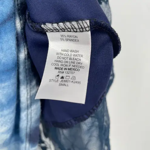 Nabee Tie Dye Cami Lace Trim Blue Tank Top Size Small